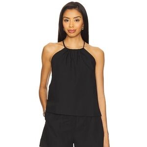 Monk & Lou Black Halter Sleeveless Top